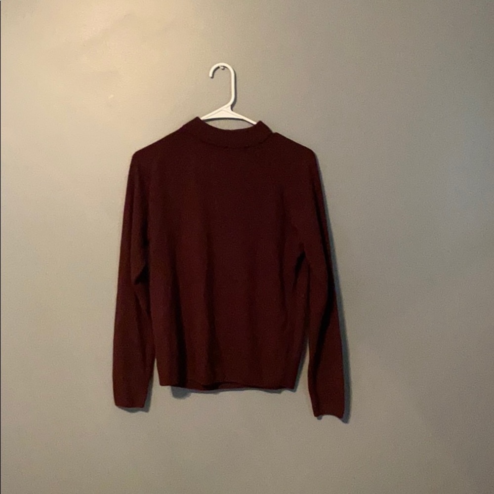 Maroon mock neck sweater